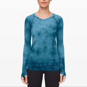 Blue marble lulu lemon swiftly speed long sleeve